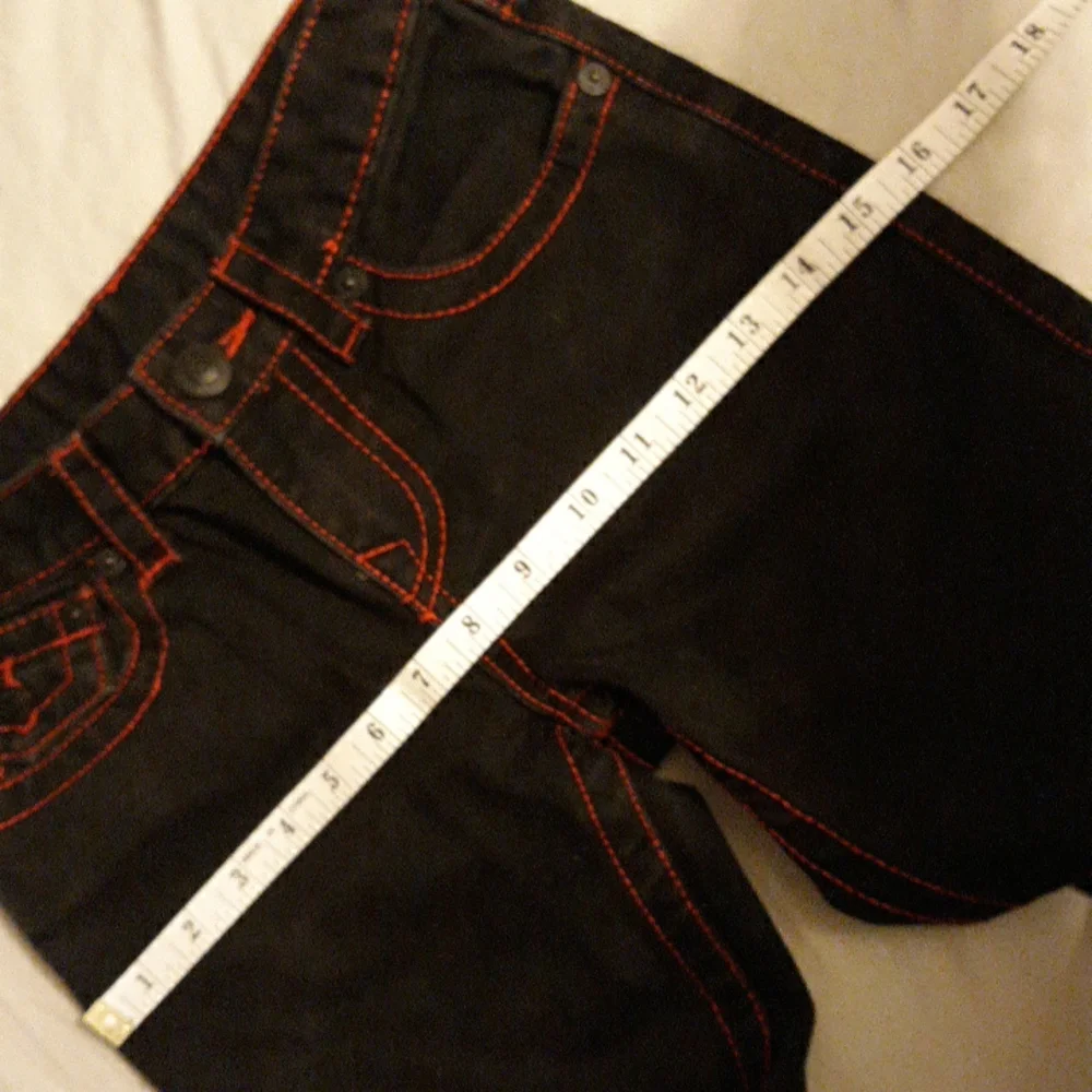 Straight jeans w/red stitching - Picture 8 of 13